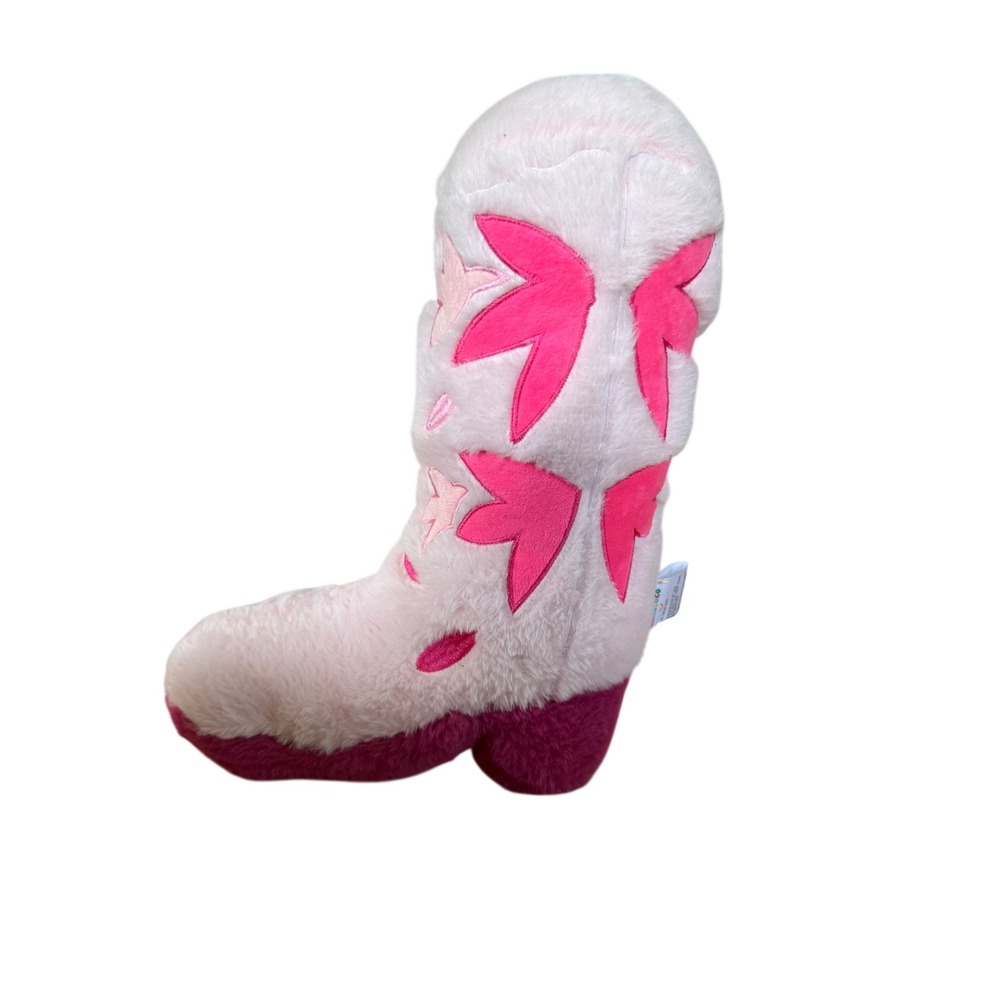 Mimicoco Pink Plush Cowboy Boot Decorative Pillow Western Decor weighted
